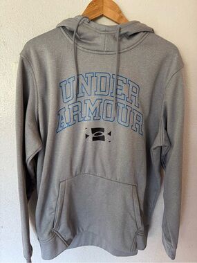 LG Gray Hoodie with Blue Under Armour Graphic